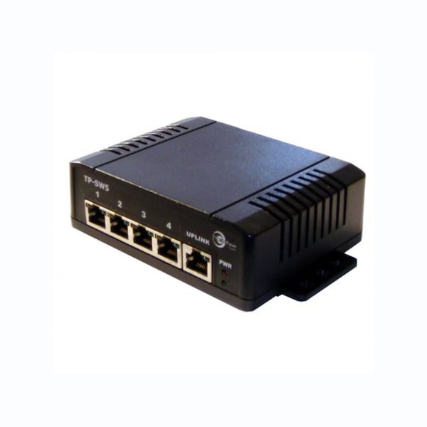 PoE Switch, 12-56Vin, 5xPort, 2A, Vin=Vout